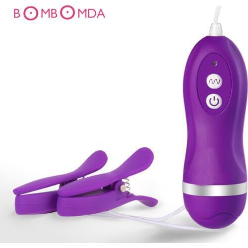 Nipple Vibrator Nipple Clamps Waterproof Breast Pussy Clitoris Stimulator Breast Massage Adult Games Sex Toys For Women