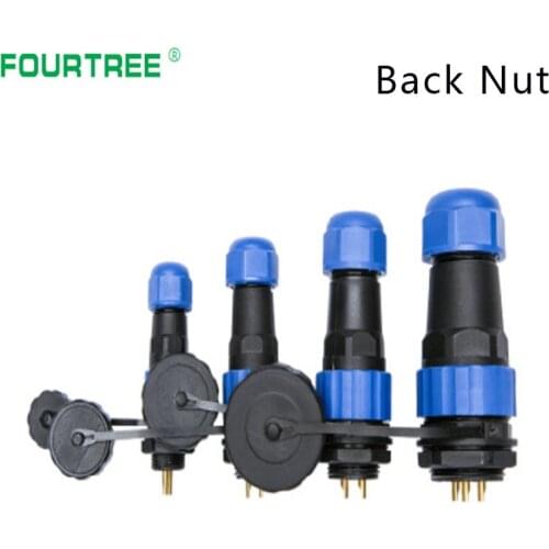Waterproof Connector IP68 Back Nut Wire Cable Connection SD13 SD16 SD20 SD28 Aviation Male Plug & Female Socket Outdoor