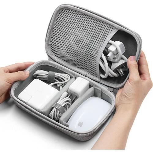 Hard Shell Digital Gadgets Storage Bag for Mac Adapter Mouse Data Cable Earphone HDD Electronics Gadgets Organizer Case