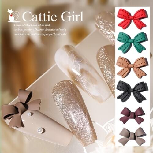 2pcs Bow 3D Nail Decorations Bow Ornament Bowknot Nail Accessories Japanese Manicure Style DIY for Nails Design