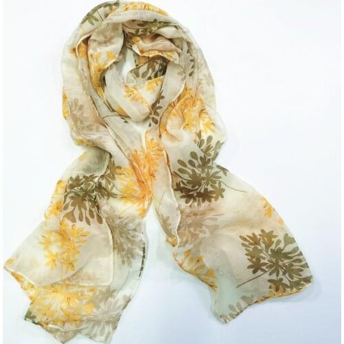 2021 Soft Leaf Pattern Scarves Shawls Long Soft Beautiful Beach Head Leaves Scarf Wrap Hijab 2 Color Free Shipping