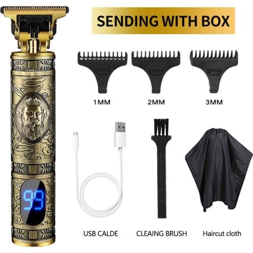 2021 New Electric Hair Trimmer Cordless Shaver LCD Hair Clipper Barber Shop Men Shaver Trimmer Beard Hair Cutting Machine For Me