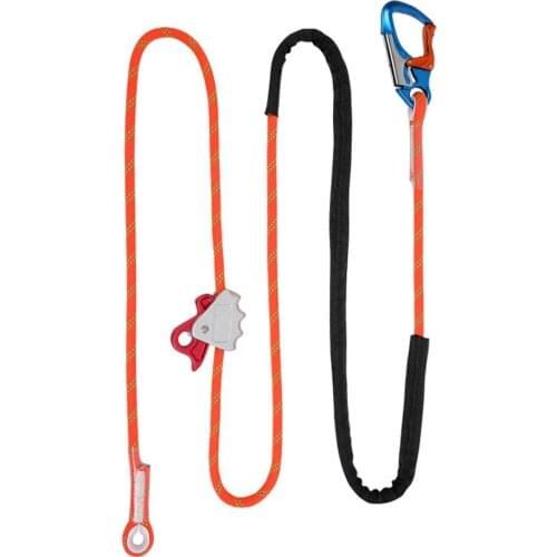 3 Meters Adjustable Positioning Rope Durable Positioning Lanyard with Metal Snap Hook Full Protection Climbing Position Lanyard