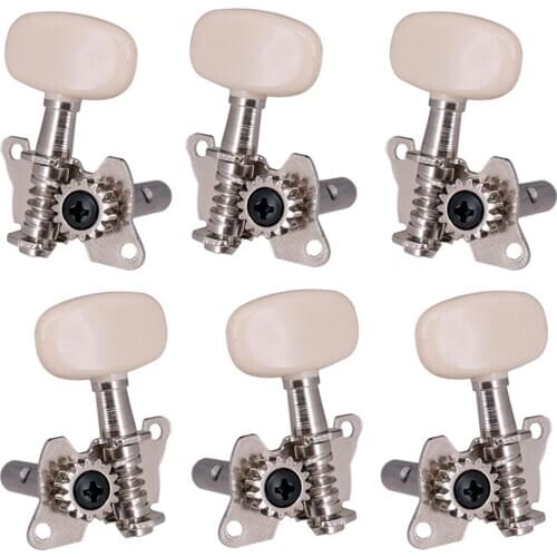 6x Guitar Machine Head Knobs Tuning Peg Tuners Fits for Electric or Acoustic Guitar (3 Left + 3 Right)