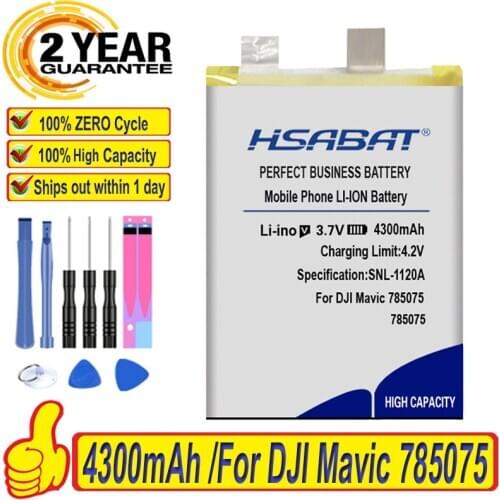Top Brand 100% New 4300mAh Battery for DJI Mavic 785075 Batteries + free tools