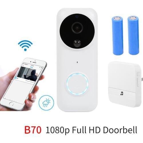Anytek B70 night vision 1080P Full HD WIFI Security Chime Doorbell Two Way Talk PIR Motion Detection Door Bell Camera