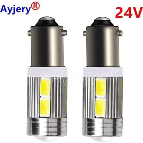 AYJERY 4pcs 24V Truck Led BA9S T4W T11 10 SMD 5630 5730 10 LED Car Parking Light Interior Reading Lamps Clearance Lights