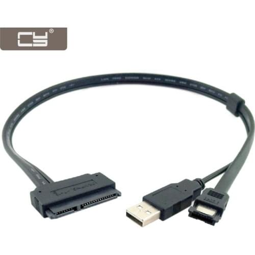 CY 50cm 2 5" inch Hard Disk Drive SATA 22Pin to eSATA Data USB Powered Cable