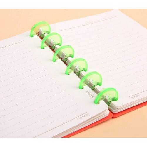 24MM Christmas Tree Pattern Button Disc Binding Buckle Discs For Notebook 360 Degree Foldable Binder Rings T-shaped Hole Binder