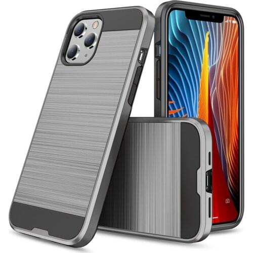50pcs Dual Layer Deluxe Soft TPU Hard PC Cover For iPhone 12 Mini 11 Pro Max XS XR X 8 7 6 Plus SE Shockproof Hybrid Armor Case