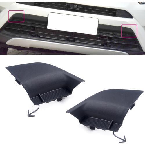 DWCX 2pcs Black Plastic Car Front Bumper Tow Hook Eye Cover Cap Fit For Toyota RAV4 EU 2016 2017 2018