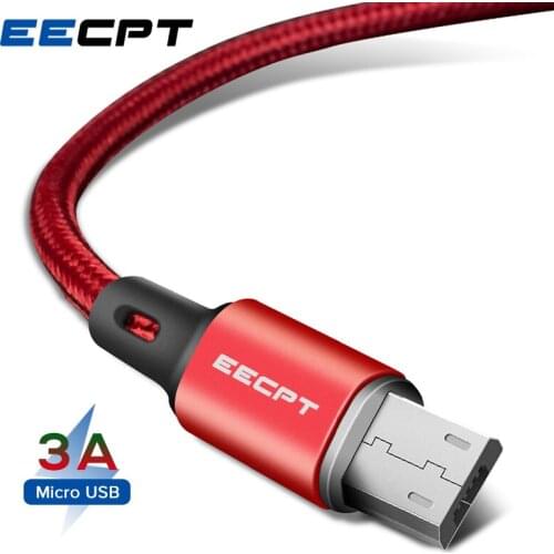 EECPT Micro USB Cable 3A Fast Charging Data Cable Cord for Xiaomi Redmi Note 5 4 Samsung Android Microusb Mobile Phone Cable 2M