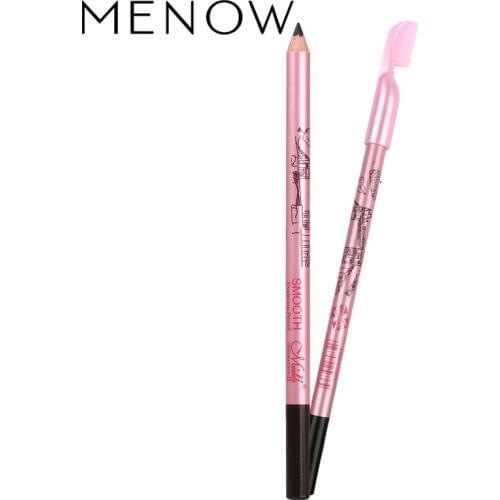 MENOW 1 Piece Sexy Beauty Waterproof Eyeliner Pencil with Comb Lasting Lip Pen 3 Colors Cosmetic Gift