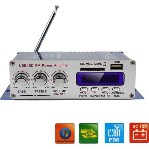 Kentiger Car Digital Display Amplifier MP3 Radio Audio Stereo Bass Speaker Player Support USB/SD Card Input with Remote Control