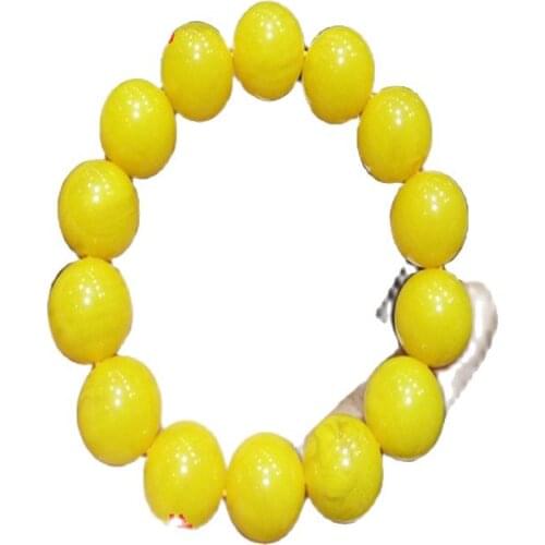 Chinese Amber Beeswax Bangle Elastic Bracelet Woman Bangle