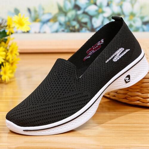 Womens Sports Flat Shoes Mesh Comfortable Female Casual Ladies Trainers Sneaker Tennis Designer Shoes Ladies trainers mom shoes