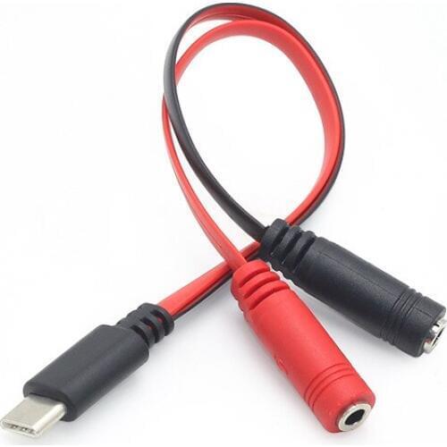 Hot USB C 3.1 Type-C To Dual 3.5mm AUX Headphone Earphone Jack Adapter Cable Universal Headphones Adapter Type C
