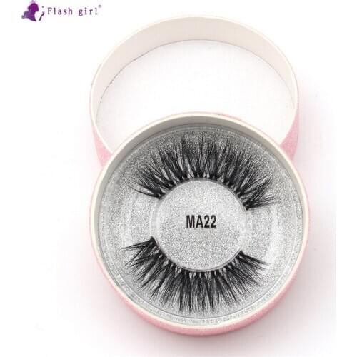 Best Selling False Eyelashes Makeup Tools 3D Mink Eyelash Natural Handmade Silk Full Strip Lashes With Pink Packaging MA22
