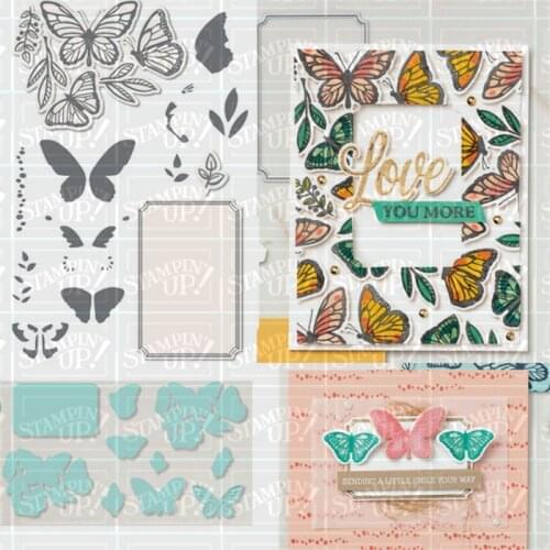 Butterfly Metal Cutting Dies and Stamps DIY Scrapbooking Album Paper Cards Decorative Crafts Embossing Die Cuts New 2021