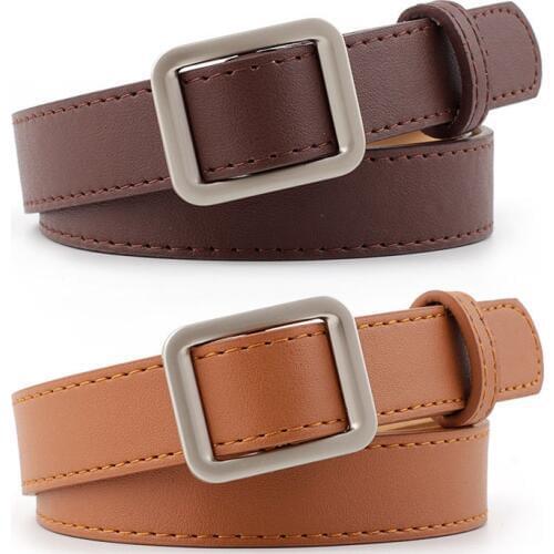 Fashion Women Belt Students Black Brown Coffee High Quality Waist Belt Female Casual Alloy Buckle Ladies Cowboy Pants Belt