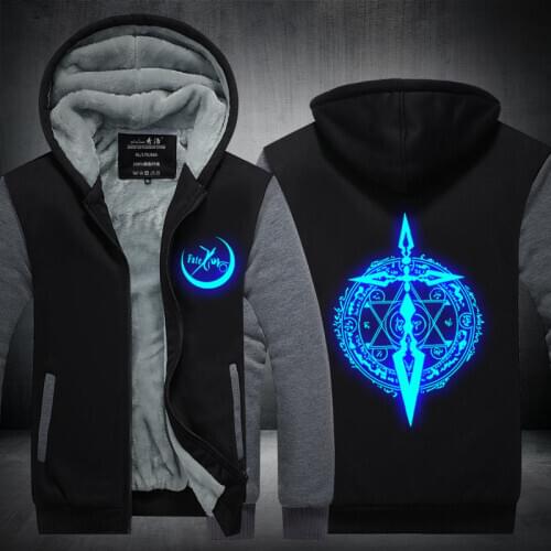 Fate grand order Luminous Hoodie Anime FGO Alter Coat Jacket Winter Men Thick Zipper Avenger Sweatshirt