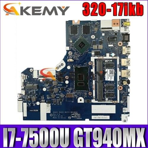 NM-B242 Laptop motherboard For Lenovo Ideapad 320-17IKB original mainboard 4GB-RAM I7-7500U GT940MX/920MX