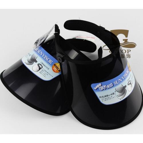 2019 New PVC Plastic Visor Sun Hats Womens Candy Colors Casual Outdoor Caps For Cycling UV Protection Sunscreen Hats Adjustable