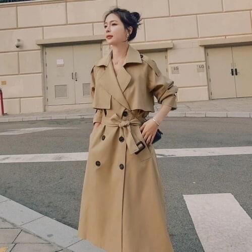 New Spring Coat Loose Cloak Female 2021 Coat Female Large Size Trench Coat For Woman Korean Long Coat Woman Windbreaker Autumn