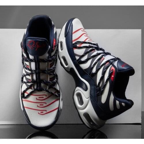 Unisex 2021 Arrival Plus Size Full Air Cushion Mens Running Brands Shoes Women Designer Sneakers Red-Blue Spider Man Trainings