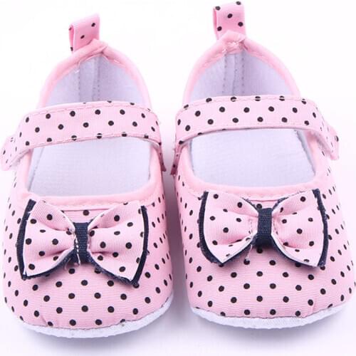 Newborn Baby Girls Shoes Toddler Kids Princess First Walkers Anti-slip Soft Sole Crib Shoes Infant Bowknot Booties Sneakers