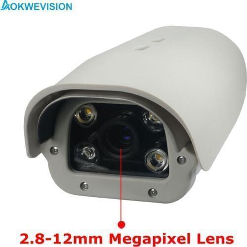 Onvif 1080P 2MP 2.8-12mm lens POE Vehicle License Plate Recognition IP LPR Camera for highway&parking lot with IR LED