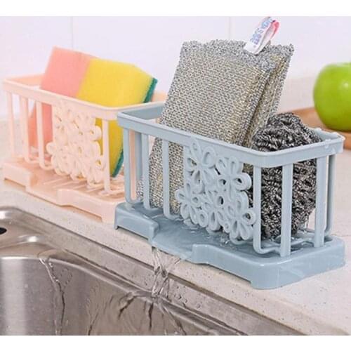 Shelves Kitchen Sink Caddy Sponge Holder Storage Organizer Soap Drainer Rack Strainer for kitchen accessories organizer N06