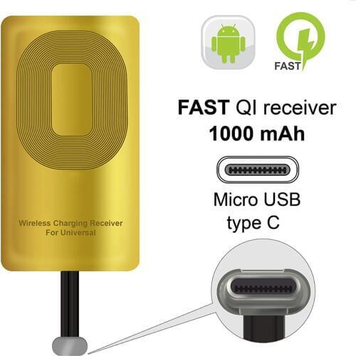 QI Receiver Type C For Google Pixel 3 2XL OnePlus 6t 7t xiaomi redmi note 8A 8T 8 Pro Poco F1 TypeC QI Wireless Receiver Adapter