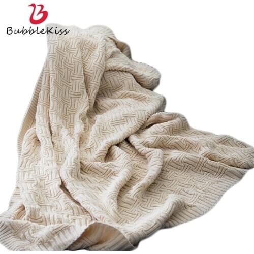 Bubble Kiss Throw Blanket Solid Color Thread Blankets For Bed TV Office Siesta Blanket Cotton Wearable Home Sofa Cover Blanket