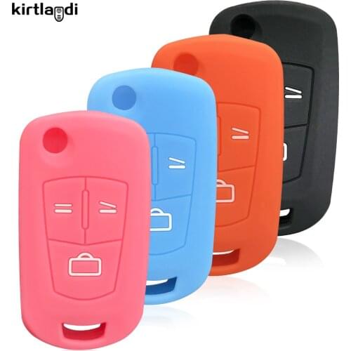 Kirtlandi Silicone Key Cover Case for Opel Astra H Vectra C Signum Vectrze C Corsa D Zafira B Valeo Car Key Case Holder Keychain