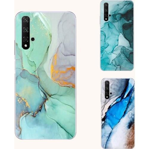 Geometric Marble silicone phone case For Huawei Honor 20 20e 20i 20s 30 30i 30S Lite View 10 20 30 Pro Plus aesthetic phone case