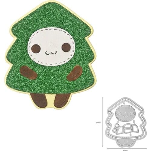 Cute Christmas Tree Metal Cutting Dies Mold Scrapbook Craft Mold Template Embossing Paper Mold Making New