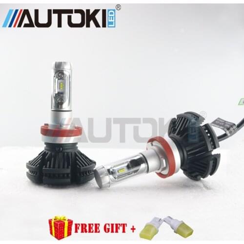 X3 Autoki H4 H7 H11 9005 9006 H13 Car LED Headlights Bulbs 50W 6000LM All in one CSP LED Headlamp 3000K 6500K 8000K