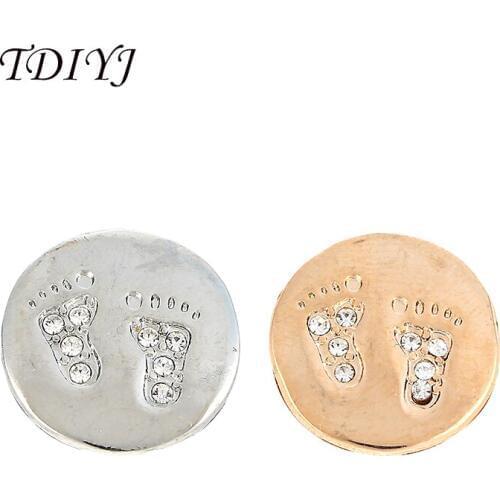 TDIYJ KEEPER Jewelry New Arrival Mixed Baby Feet Charms Keepers fit for Wrappable Leather Bracelet for Women Jewelry 10Pcs/lot