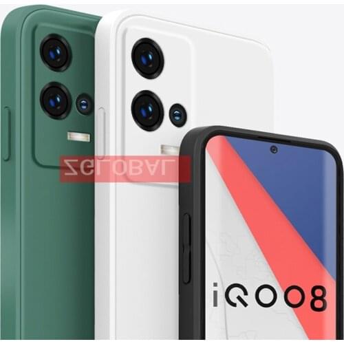 For ViVO IQOO 8 Pro Case Slim Soft Liquid Silicone Phone Cover For IQOO 8 5G