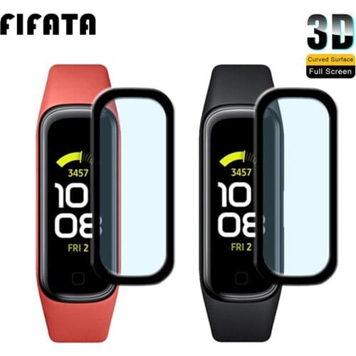 FIFATA Protection Film For Samsung Galaxy Fit 2 SM-R220 3D Curved Full Coverage Screen Protector HD Clear Soft TPU Film Cover