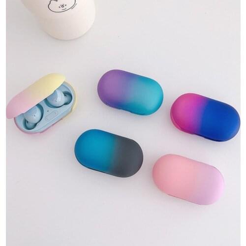 Bluetooth Earphone Protective Case Gradient Colorful Split PC Hard Shell Storage Shell for Samsung Buds (Buds+)