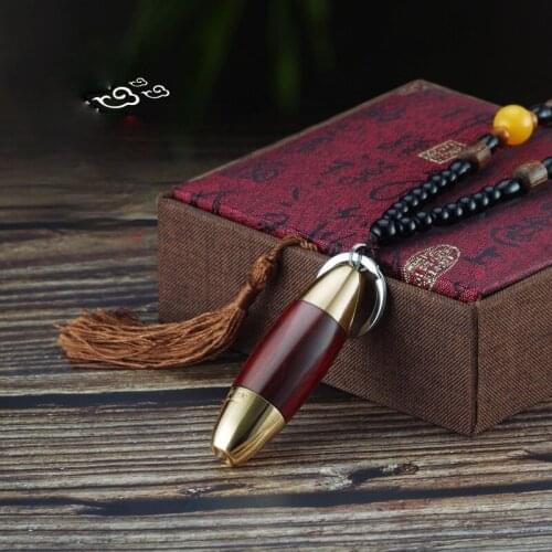 Sandalwood Lighter Creative Multi-function Mini Portable High-end Gift Lighter with Lamp Fashion Pendant Smoking Accessories