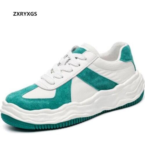 2021 New Spell Colors Splicing Autumn Casual Shoes Women Sneakers Flat Non-slip Tide Shoes Large Size Sneakers Women Shoes