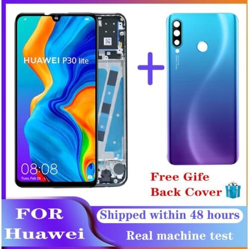 For Huawei P30 Lite LCD Display Digitizer Assembly Touch Display Apply to Huawei Nova 4e LCD Replacement Parts with Back Cover