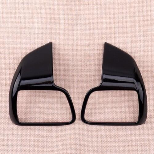 1 Pair Black ABS Car Steering Wheel Frame Trim Fit For Toyota Highlander Kluger 2014 2015 2016 2017 2018 2019