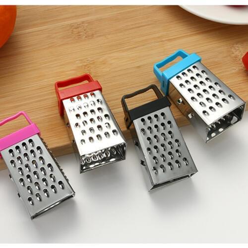 1pc Mini Four-sided Grater Stainless Steel Planer Multifunctional Peel Cutter Fruit Ginger Garlic Grater Cooking Kitchen Gadget