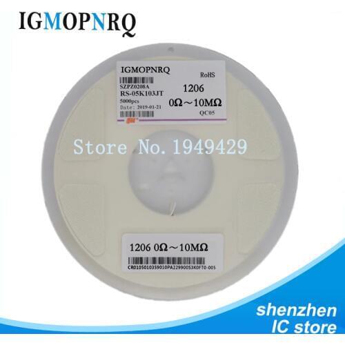 100Pcs 1206 5% SMD resistor 0R ~ 10M 1/2W 0 1 10 100 150 220 330 ohm 1K 2.2K 10K 100K 0R 1R 10R 100R 150R 220R 330R