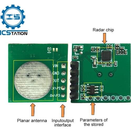 5.8GHz Microwave Radar Module 8M Distance Detector 3 Seconds Induction Delay Ultra-Low Power Infrared Human Body Induction