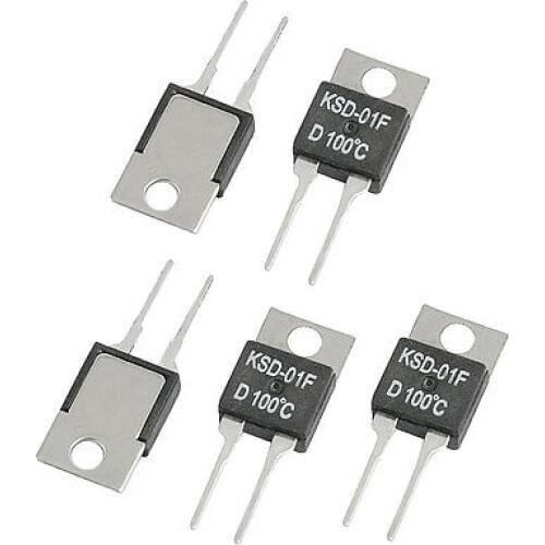 5 Pcs 100C NC Temperature Controller Thermostat KSD-01F 250VAC/ 24VDC 1.5A